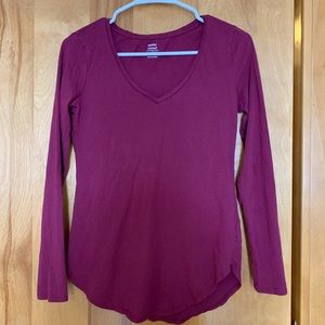 FALL STAPLE Burgundy Longsleeve Tee